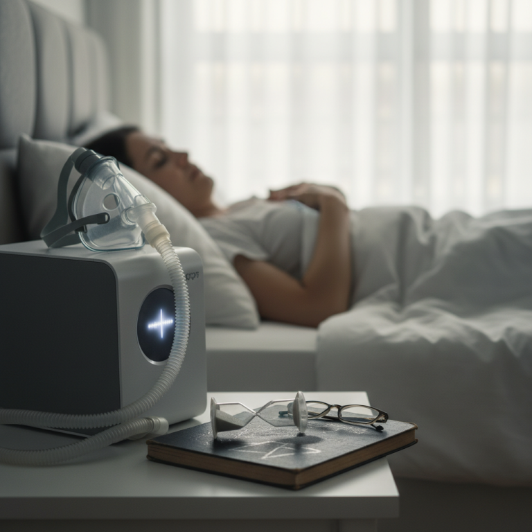 Illustration réaliste sur Apnée du sommeil : impact réel sur l’espérance de vie