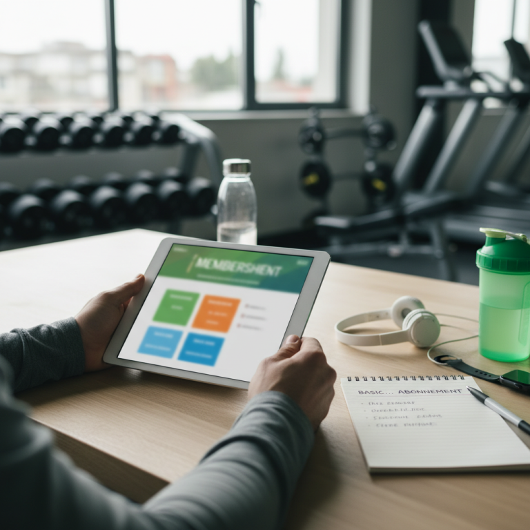 Illustration réaliste sur Basic Fit Abonnement : Guide Complet pour Choisir la Bonne Formule